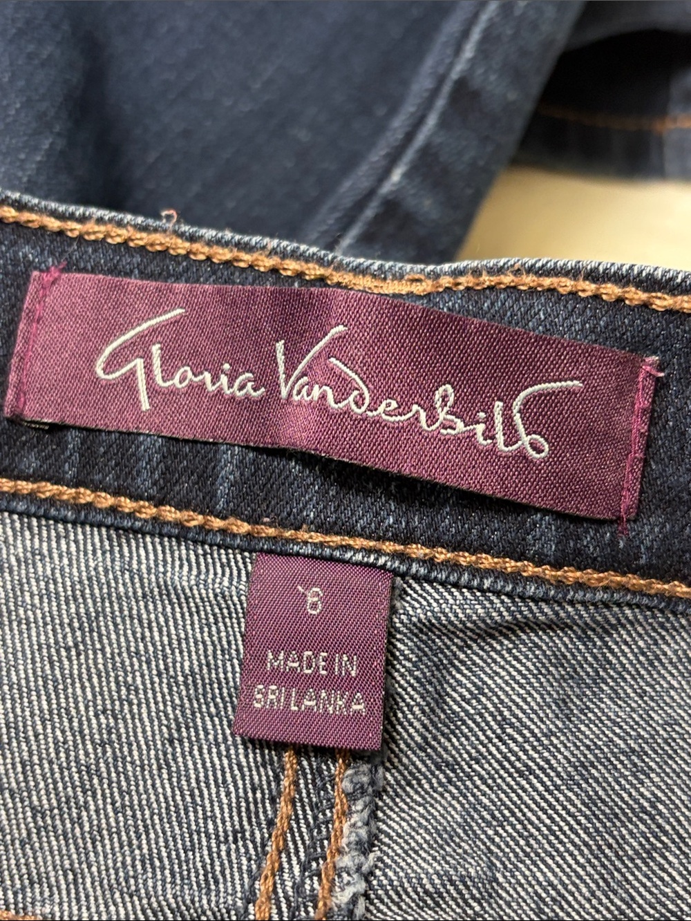 Gloria Vanderbilt Amanda Dark Blue Straight Jeans - Picture 5 of 7
